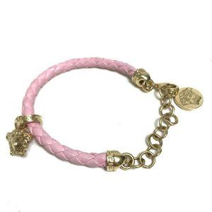VERSACE Medusa Accessories Bracelet Leather / Metal pink/Gold